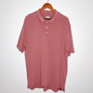 Faherty Men's XL Pink Polo Shirt